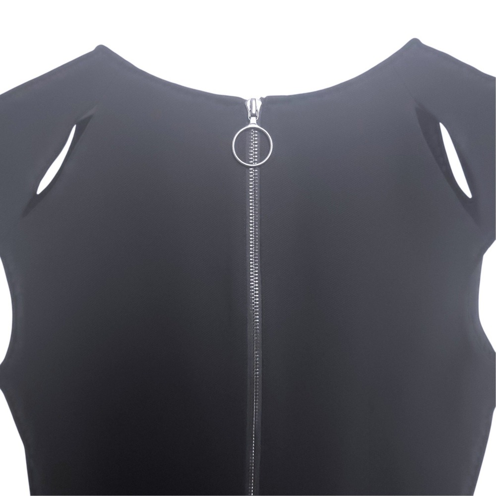 Kelly Wearstler Women's Black Cutout Sheath‎ Dress Pockets Zipper Back Size 4 - Picture 10 of 12